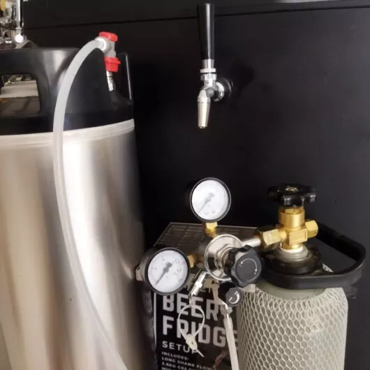 Beer tap fridge setup